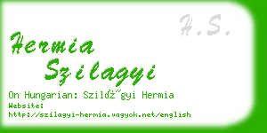 hermia szilagyi business card